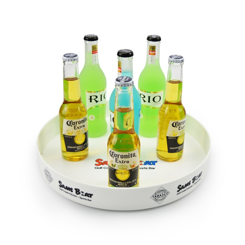 Beer Promotional Plastic Round Serving Tray