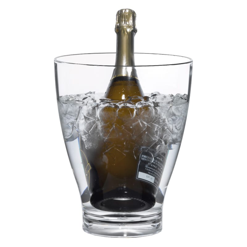 Glass Shape Clear Acrylic Ice Bowl Champagne Chiller 